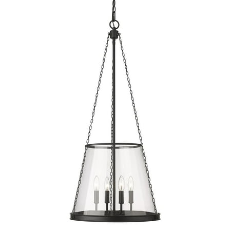 Z-Lite 341P18 Prescott 4 Light 18 Wide Pendant - Black