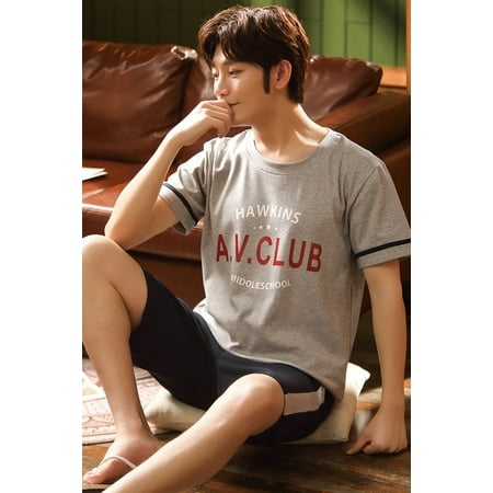 QWZNDZGR Summer New Cartoon Mens Pajamas Casual Short Tops Lattice Short Pants Sets Pyjamas Stripe Men Sleepwear Pijamas Homewear Fashion
QWZNDZGR Summer New Cartoon Mens Pajamas Casual Short Tops Lattice Short Pants Sets Pyjamas Stripe Men Sleepwear Pijamas Homewear Fashion