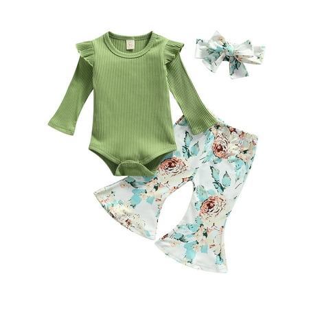 Bagilaanoe 3pcs Newborn Baby Girl Long Pants Set Long Sleeve Pullover Romper Tops + Flower Print Flared Trousers 3M 6M 12M 18M Infant Casual Outfits
Bagilaanoe 3pcs Newborn Baby Girl Long Pants Set Long Sleeve Pullover Romper Tops + Flower Print Flared Trousers 3M 6M 12M 18M Infant Casual Outfits