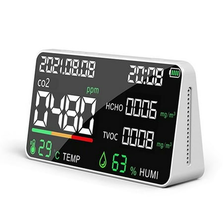 moobody Desktop Weather Station Multifunctional Air Quality Meter CO2 HCHO TVOC Humidity Tester Time Date Display with Type-C Interface
moobody Desktop Weather Station Multifunctional Air Quality Meter CO2 HCHO TVOC Humidity Tester Time Date Display with Type-C Interface