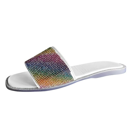 Cptfadh Slippers For Women Shoes Women s Summer Flat Round Toe Slippers Outdoor Rainbow Slip On Shoes
Cptfadh Slippers For Women Shoes Women s Summer Flat Round Toe Slippers Outdoor Rainbow Slip On Shoes