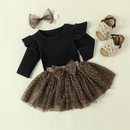 Hunpta Newborn Infant Baby Girls Ribbed Romper Outfits Ruffle Long Sleeve Bodysuit Leopard Print Tulle Skirts Clothes Set
Hunpta Newborn Infant Baby Girls Ribbed Romper Outfits Ruffle Long Sleeve Bodysuit Leopard Print Tulle Skirts Clothes Set