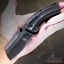 Open Pocket Folding Knife BUCKSHOT CLEAVER RAZOR Blade