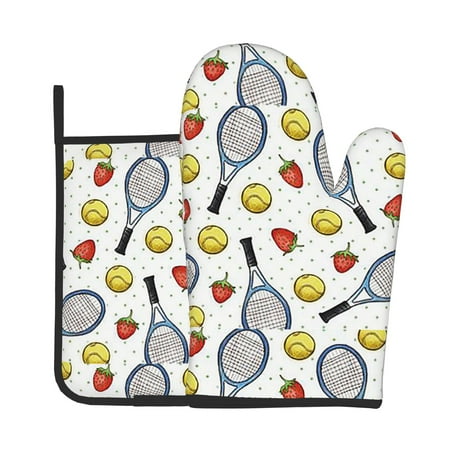 Oven Gloves Hot Pads For Kitchen Decor Tennis And Strawberries Heat Resistant 2pcs For Cooking Baking Bbq
Oven Gloves Hot Pads For Kitchen Decor Tennis And Strawberries Heat Resistant 2pcs For Cooking Baking Bbq
