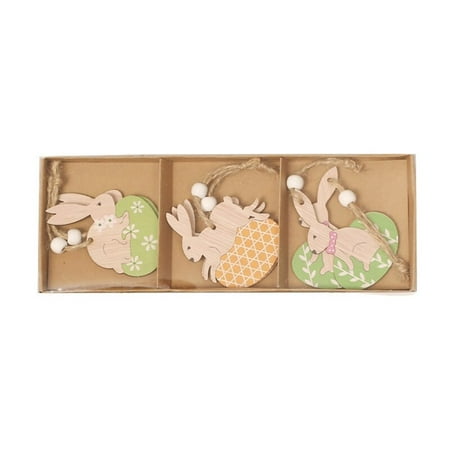 6pcs Easter Bunny Wood Slices Pendant Handpainted Easter Hanging Ornament Wood Crafts For Happy Easter Party Decoration
6pcs Easter Bunny Wood Slices Pendant Handpainted Easter Hanging Ornament Wood Crafts For Happy Easter Party Decoration