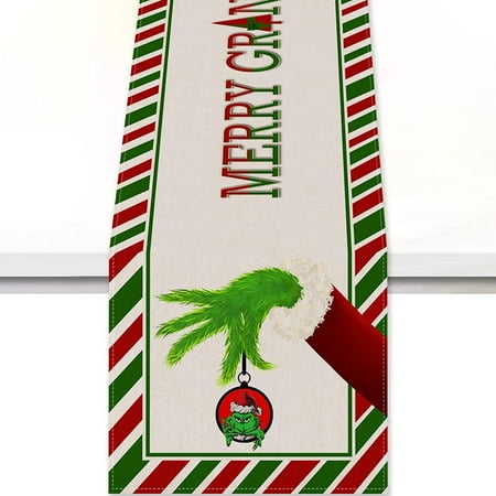JOOCAR Christmas Table Runner Red and Green Twill Christmas Grinch Red Christmas Ball Christmas Table Runner Suitable for Christmas Kitchen Dining Table Table Holiday Decoration
JOOCAR Christmas Table Runner Red and Green Twill Christmas Grinch Red Christmas Ball Christmas Table Runner Suitable for Christmas Kitchen Dining Table Table Holiday Decoration