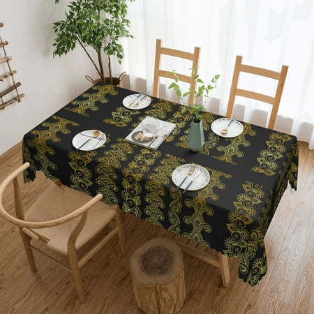 Tablecloth Classical Plant Golden Background Table Cloth For Rectangle Tables Waterproof Resistant Picnic Table Covers For Kitchen Dining/Party(54x72in)
Tablecloth Classical Plant Golden Background Table Cloth For Rectangle Tables Waterproof Resistant Picnic Table Covers For Kitchen Dining/Party(54x72in)