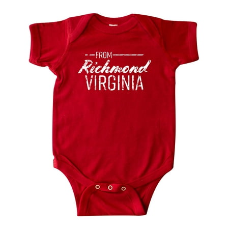 Inktastic From Richmond Virginia in White Distressed Text Gift Baby Boy or Baby Girl Bodysuit
Inktastic From Richmond Virginia in White Distressed Text Gift Baby Boy or Baby Girl Bodysuit