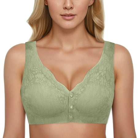 Fabiurt Women s Bra Women Seamless Bra Front Button Comfortable Underwear Beautiful Back Underwear Green
Fabiurt Women s Bra Women Seamless Bra Front Button Comfortable Underwear Beautiful Back Underwear Green