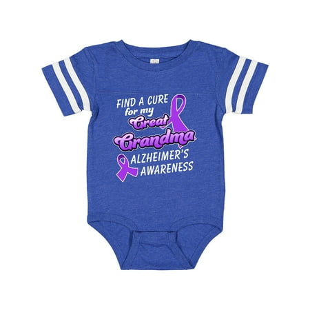 Inktastic Alzheimer s Awareness Find a Cure for my Great Grandma Gift Baby Boy or Baby Girl Bodysuit
Inktastic Alzheimer s Awareness Find a Cure for my Great Grandma Gift Baby Boy or Baby Girl Bodysuit
