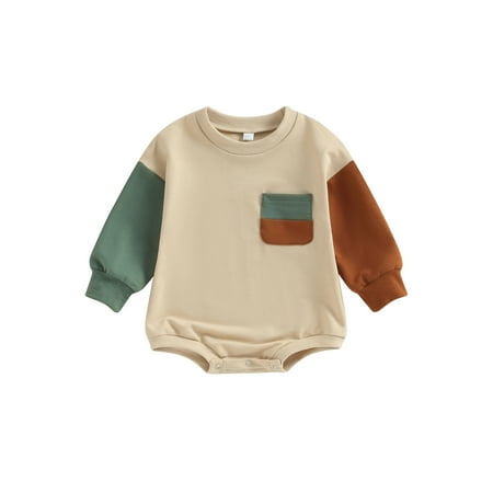 Calsunbaby Toddler Baby Girls Romper Casual Long Sleeve Crewneck Contrast Color Playsuit for Cute Newborn Infant 
Calsunbaby Toddler Baby Girls Romper Casual Long Sleeve Crewneck Contrast Color Playsuit for Cute Newborn Infant