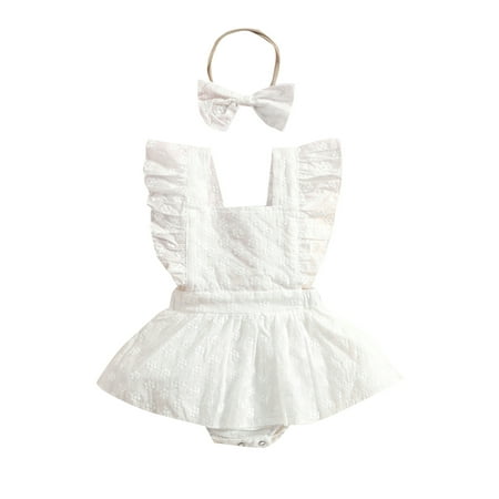 Newborn Baby Girls Summer Casual Romper White Ruffle Sleeve Floral Tutu Playsuit with Headband Sunsuit 6-12 Months
Newborn Baby Girls Summer Casual Romper White Ruffle Sleeve Floral Tutu Playsuit with Headband Sunsuit 6-12 Months
