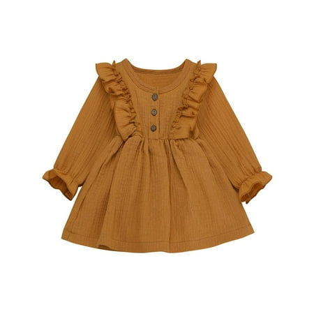 Dadaria Boho Baby Girl Clothes Winter 1-6Years Toddler Fall Dress Ruffles Long Sleeve Vintage Kids Solid Dresses Tops Winter Outfits Casual Clothes Yellow 2-3 Years Toddler
Dadaria Boho Baby Girl Clothes Winter 1-6Years Toddler Fall Dress Ruffles Long Sleeve Vintage Kids Solid Dresses Tops Winter Outfits Casual Clothes Yellow 2-3 Years Toddler
