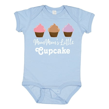 Inktastic MomMom Little Cupcake Grandchild Girls Gift Baby Girl Bodysuit