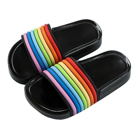 BYDOT Children Kids LED Flashing Light Jelly Slide Slippers Shiny Glitter Powder Rainbow Stripes Indoor Sandals Summer Shoes
BYDOT Children Kids LED Flashing Light Jelly Slide Slippers Shiny Glitter Powder Rainbow Stripes Indoor Sandals Summer Shoes