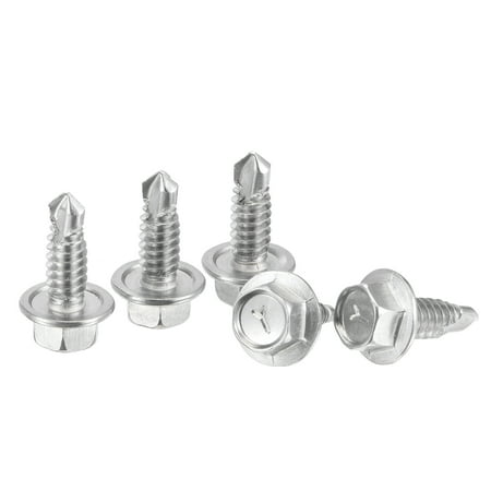 Uxcell #12 x 5/8 410 Stainless Steel Hex Washer Head Self Drilling Screws 25 Pack
Uxcell #12 x 5/8 410 Stainless Steel Hex Washer Head Self Drilling Screws 25 Pack