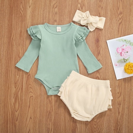 One opening Toddler Girl Romper Shorts Suit Knitting O-Neck Long Sleeve Pants Headband 3 Pieces
One opening Toddler Girl Romper Shorts Suit Knitting O-Neck Long Sleeve Pants Headband 3 Pieces