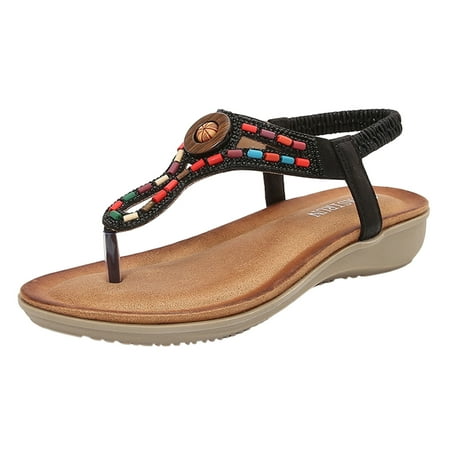 PEASKJP Sandals Women Wide Sandals for Women Dressy Summer Flat Sandals for Women Cute Sandals Wide Width Sandals for Women (Black 7.5)
PEASKJP Sandals Women Wide Sandals for Women Dressy Summer Flat Sandals for Women Cute Sandals Wide Width Sandals for Women (Black 7.5)