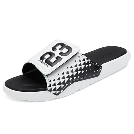 NineCiFun Men s Slides Sandals Shower Shoes Adjustable White/Black Size US 10
NineCiFun Men s Slides Sandals Shower Shoes Adjustable White/Black Size US 10