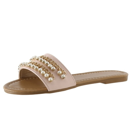 Womens Slippers Memory Foam Cute Women Summer Pearl Decoration Slip on Casual Open Toe Flat Soft Bottom Breathable Shoes Sandals Slippers
Womens Slippers Memory Foam Cute Women Summer Pearl Decoration Slip on Casual Open Toe Flat Soft Bottom Breathable Shoes Sandals Slippers