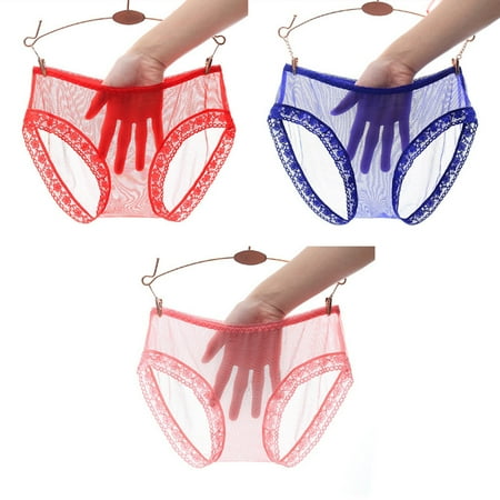 Women s Three-piece Low Middle Waist Transparent Mesh Underwear Solid Lace Underwear Please buy one or two sizes up
Women s Three-piece Low Middle Waist Transparent Mesh Underwear Solid Lace Underwear Please buy one or two sizes up