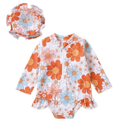 Toddler Fashion Summer Children Girl Swimsuit Kids Baby Flower Printed Long Sleeve Girls Kids Swimwear With Hat 2pcs
Toddler Fashion Summer Children Girl Swimsuit Kids Baby Flower Printed Long Sleeve Girls Kids Swimwear With Hat 2pcs