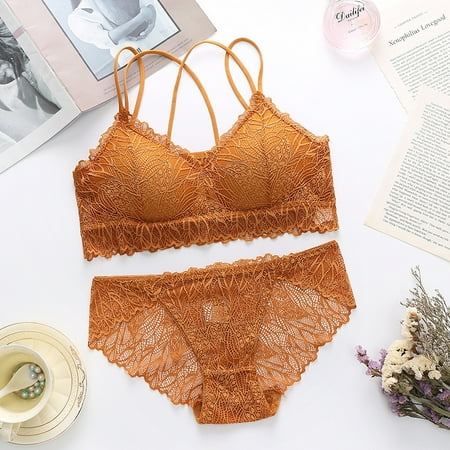 Lace Bra Set with Cross Back Design 3/4 Cut Design Solid Color Comfortable to Wear Lightweight for Daliy Life(Yellow)
Lace Bra Set with Cross Back Design 3/4 Cut Design Solid Color Comfortable to Wear Lightweight for Daliy Life(Yellow)