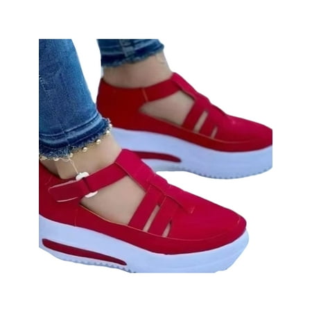 Sanviglor Women Casual Shoes Platform Loafers Round Toe Walking Shoe Sport Non-Slip Lightweight Mary Jane Comfortable T-Strap Red 4.5
Sanviglor Women Casual Shoes Platform Loafers Round Toe Walking Shoe Sport Non-Slip Lightweight Mary Jane Comfortable T-Strap Red 4.5