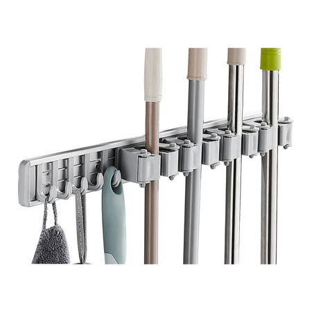 Mop Holder with Hooks Broom Holder Drilling & Nail-free Wall Mounted Broom Hanger Organizer Aluminum Storage Rack Kitchen Bathroom Garden
Mop Holder with Hooks Broom Holder Drilling & Nail-free Wall Mounted Broom Hanger Organizer Aluminum Storage Rack Kitchen Bathroom Garden