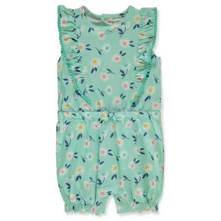 Emporio Baby Baby Girls Daisy Romper - aqua 12 months (Infant)