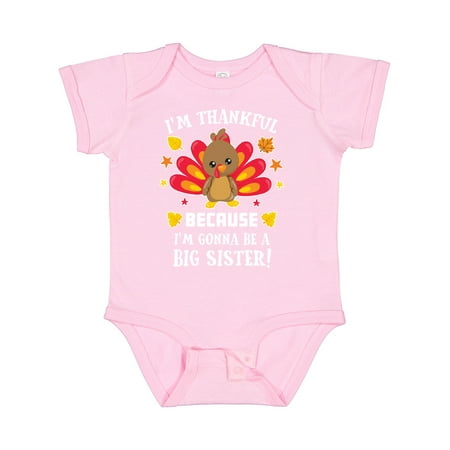 Inktastic Thanksgiving I m Thankful Because I m Gonna Be a Big Sister Gift Baby Girl Bodysuit
Inktastic Thanksgiving I m Thankful Because I m Gonna Be a Big Sister Gift Baby Girl Bodysuit