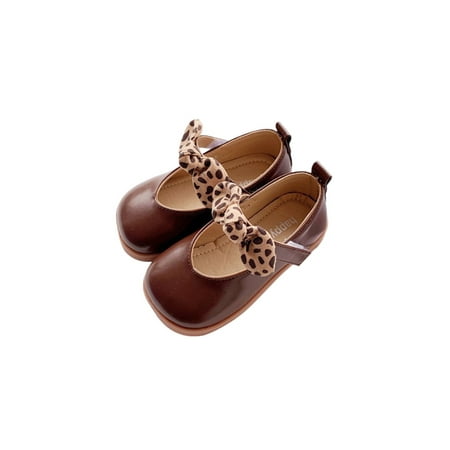 Ritualay Girls Flats Magic Tape Dress Shoes Soft Sole Mary Jane Non-slip Lightweight Loafers Walking Daily Leopard Bowknot Princess Shoe Brown 11C
Ritualay Girls Flats Magic Tape Dress Shoes Soft Sole Mary Jane Non-slip Lightweight Loafers Walking Daily Leopard Bowknot Princess Shoe Brown 11C