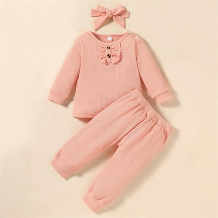 Hunpta Newborn Infant Baby Girls Long Sleeve Solid Blouse Tops Cotton Pants Trousers With Headbands Outfit Set 3PCS Clothes
Hunpta Newborn Infant Baby Girls Long Sleeve Solid Blouse Tops Cotton Pants Trousers With Headbands Outfit Set 3PCS Clothes