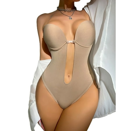 Dasbsug Women s Clear Strap Invisible Bra U Plunge Thong Shapers Backless Body Shapewear
Dasbsug Women s Clear Strap Invisible Bra U Plunge Thong Shapers Backless Body Shapewear