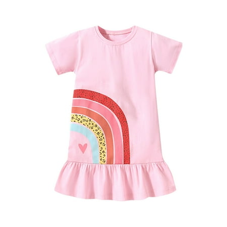 Baby Girls Dresses Rainbow Printed Short Sleeve O-Neck Summer Fashion New Lace Sling Holiday Vacation Daily Wear Dress
Baby Girls Dresses Rainbow Printed Short Sleeve O-Neck Summer Fashion New Lace Sling Holiday Vacation Daily Wear Dress