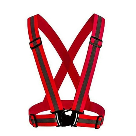 High Visibility Safety Vest Reflective Safety Harnes For Cycling Riding Red