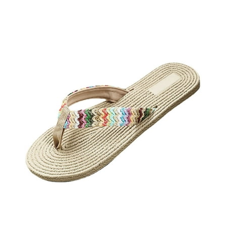 TOYFUNNY Womens Spring Summer Beach Casual Flat-Heeled Ribbon Flip-Flops Womens Sandals
TOYFUNNY Womens Spring Summer Beach Casual Flat-Heeled Ribbon Flip-Flops Womens Sandals