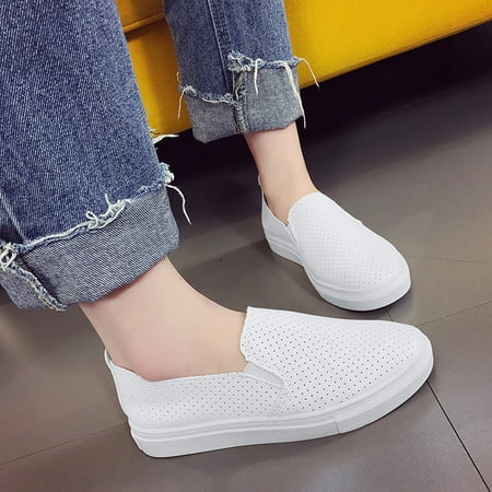 Cathalem Leisure Women s Four Seasons Artificial Leather Solid Color Non Slip Flat Round Toe Casual Shoes for Women Born White 6.5
Cathalem Leisure Women s Four Seasons Artificial Leather Solid Color Non Slip Flat Round Toe Casual Shoes for Women Born White 6.5
