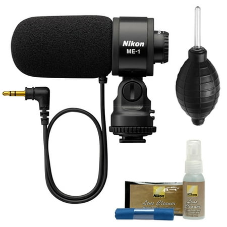 Nikon ME-1 Stereo Microphone for D4s, D610, D750, D810, D7100, D7200, D3200, D3300, D5300, D5500 Digital Cameras Supplied with Wind Screen & Case Kit