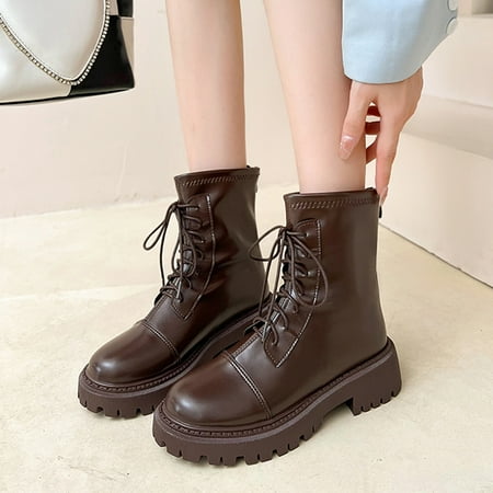 ERTUTUYI Fashion Women Artificial Leather Solid Color Autumn Thick Sole Square Heels Zipper Short Booties Round Toe Shoes Brown 37
ERTUTUYI Fashion Women Artificial Leather Solid Color Autumn Thick Sole Square Heels Zipper Short Booties Round Toe Shoes Brown 37