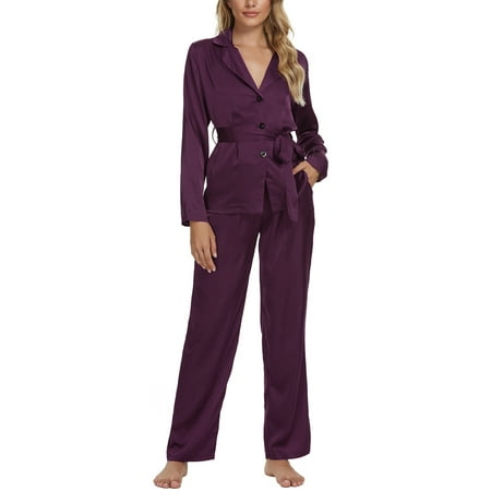 Unique Bargains Womens Sleepwear Top with Belt Nightwear with Pants Loungewear Pajama Set
Unique Bargains Womens Sleepwear Top with Belt Nightwear with Pants Loungewear Pajama Set