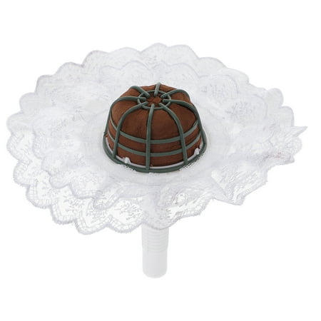 1 Set Bouquet Holder with Lace and Mud Wedding Bride Floral Holder Handle