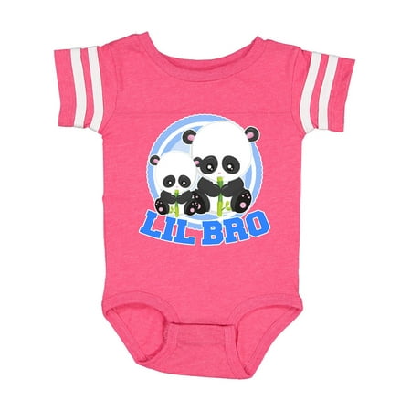 Inktastic lil bro panda Gift Baby Boy or Baby Girl Bodysuit