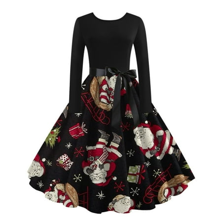 BDFZL Dresses for Women 2022 Christmas Women s Vintage Print Long Sleeve Crew Neck Corset Christmas Evening Party Swing Big Hem Skirt Dress Black S-
BDFZL Dresses for Women 2022 Christmas Women s Vintage Print Long Sleeve Crew Neck Corset Christmas Evening Party Swing Big Hem Skirt Dress Black S-