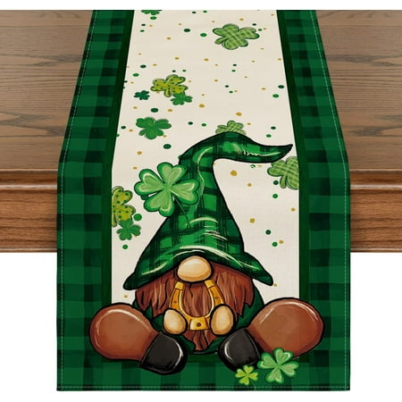 Shamrock Gnome St. Patrick s Day Table Runner Seasonal Spring Holiday Kitchen Table Decor Indoor Outdoor Home Party Decor 13 x 72 inches
Shamrock Gnome St. Patrick s Day Table Runner Seasonal Spring Holiday Kitchen Table Decor Indoor Outdoor Home Party Decor 13 x 72 inches