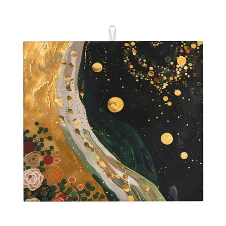 Goofa Dish Drying Mat Super Absorbent Drying Mat Large Dish Drying Mats for Kitchen Counter Easy Clean Dish Mat Kitchen Drying Mat 16 x 18 ( Abstract Gold Floral Galaxy )
Goofa Dish Drying Mat Super Absorbent Drying Mat Large Dish Drying Mats for Kitchen Counter Easy Clean Dish Mat Kitchen Drying Mat 16 x 18 ( Abstract Gold Floral Galaxy )