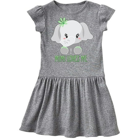 Inktastic Mimi Loves Me- cute elephant Gift Toddler Girl Dress
