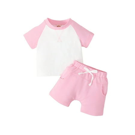 Wassery Toddler Baby Boys Girls Summer Outfit Contrast Panel Short Sleeve T-shirt Crew Neck Tops and Casual Elastic Drawstring Shorts Set 2pcs 6M-4T
Wassery Toddler Baby Boys Girls Summer Outfit Contrast Panel Short Sleeve T-shirt Crew Neck Tops and Casual Elastic Drawstring Shorts Set 2pcs 6M-4T