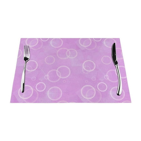 YFYANG Washable Heat-Resistant Placemats 70% PVC/30% Polyester Dreamy Purple Bubble Kitchen Table Mat 12 x 18 1 Piece
YFYANG Washable Heat-Resistant Placemats 70% PVC/30% Polyester Dreamy Purple Bubble Kitchen Table Mat 12 x 18 1 Piece