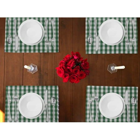 Gingham Checkered Cotton Dinner Table Placemats Holiday Home Decoration 13 x 19 (Pack of 4)
Gingham Checkered Cotton Dinner Table Placemats Holiday Home Decoration 13 x 19 (Pack of 4)